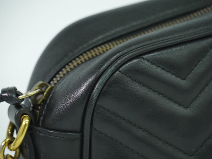 GUCCI GGマーモント ショルダーバッグ ブラック 447632