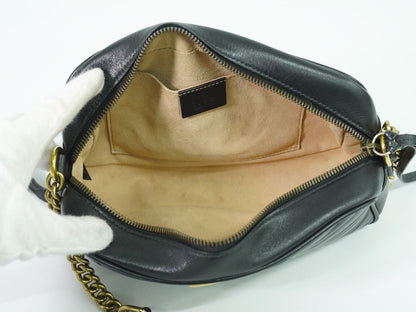 GUCCI GGマーモント ショルダーバッグ ブラック 447632