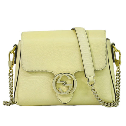 GUCCI インターロッキングG ショルダーバッグ クリーム 607720