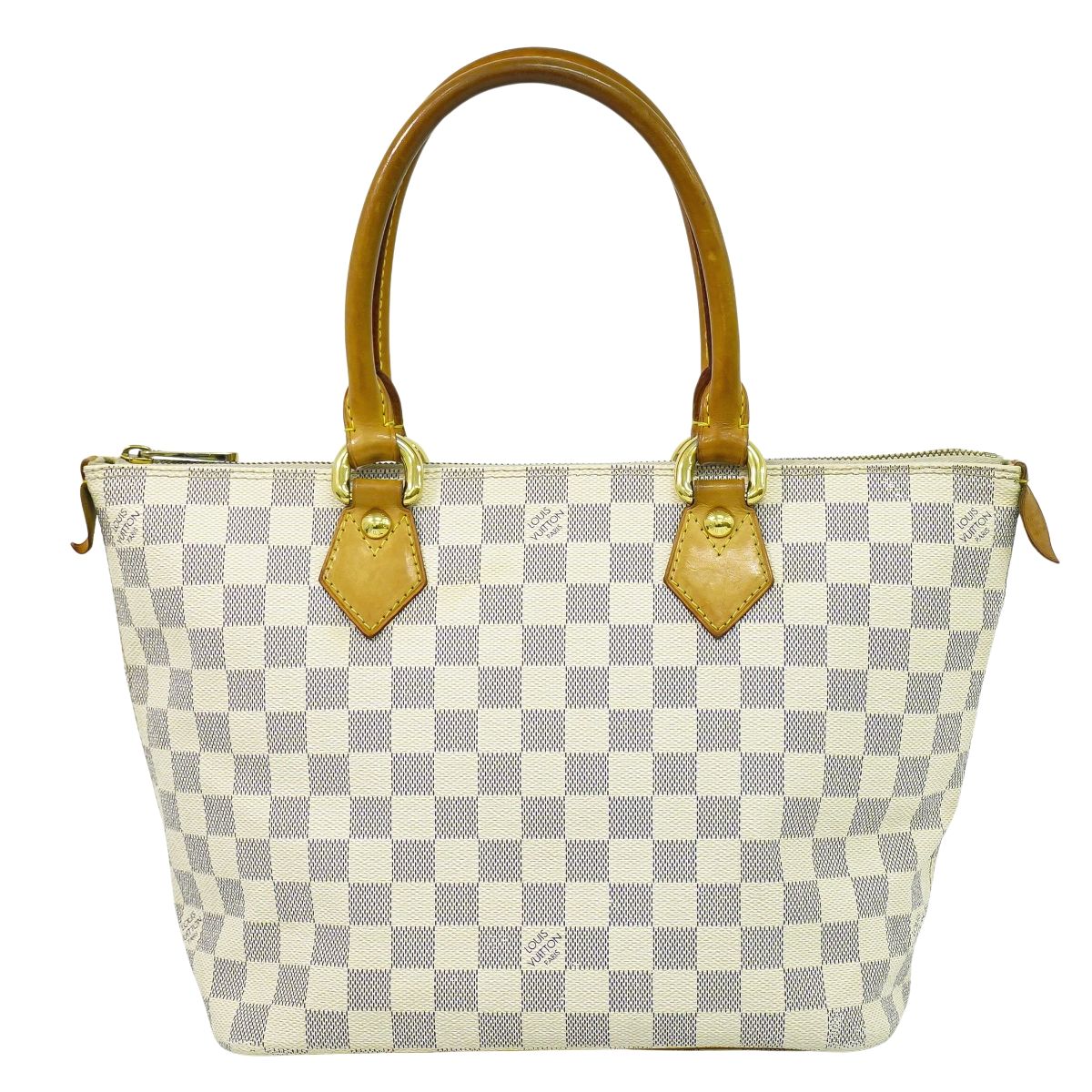 LOUIS VUITTON サレヤ PM ダミエ アズール トートバッグ ホワイト N51186