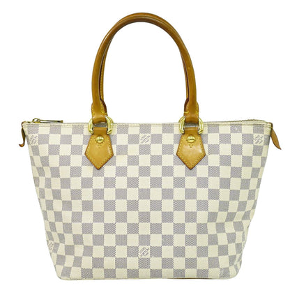 LOUIS VUITTON サレヤ PM ダミエ アズール トートバッグ ホワイト N51186