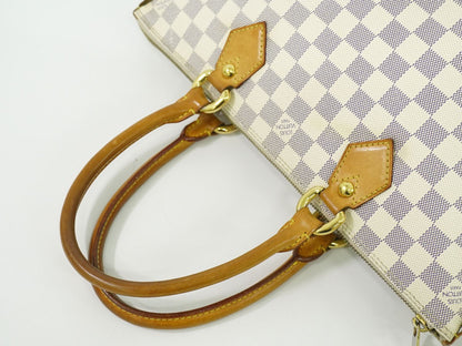 LOUIS VUITTON サレヤ PM ダミエ アズール トートバッグ ホワイト N51186