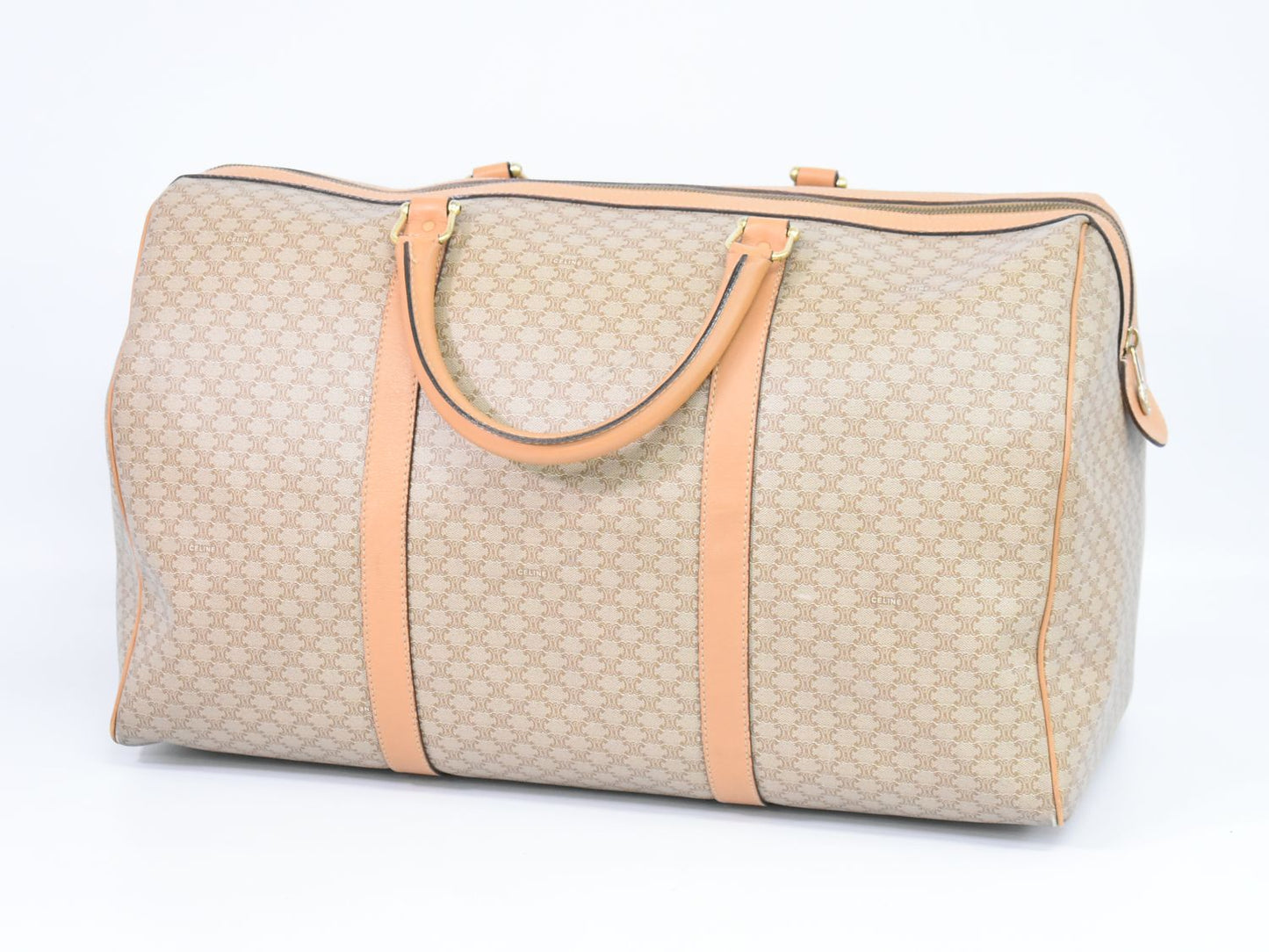 CELINE マカダム ボストンバッグ ベージュ
