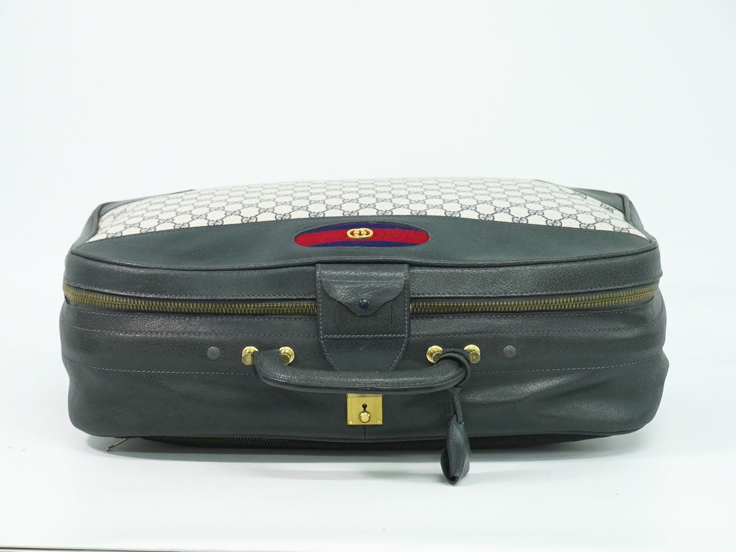 GUCCI オールドグッチ シェリーライン スーツケース ネイビー