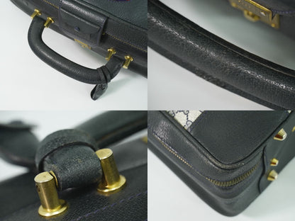 GUCCI オールドグッチ シェリーライン スーツケース ネイビー