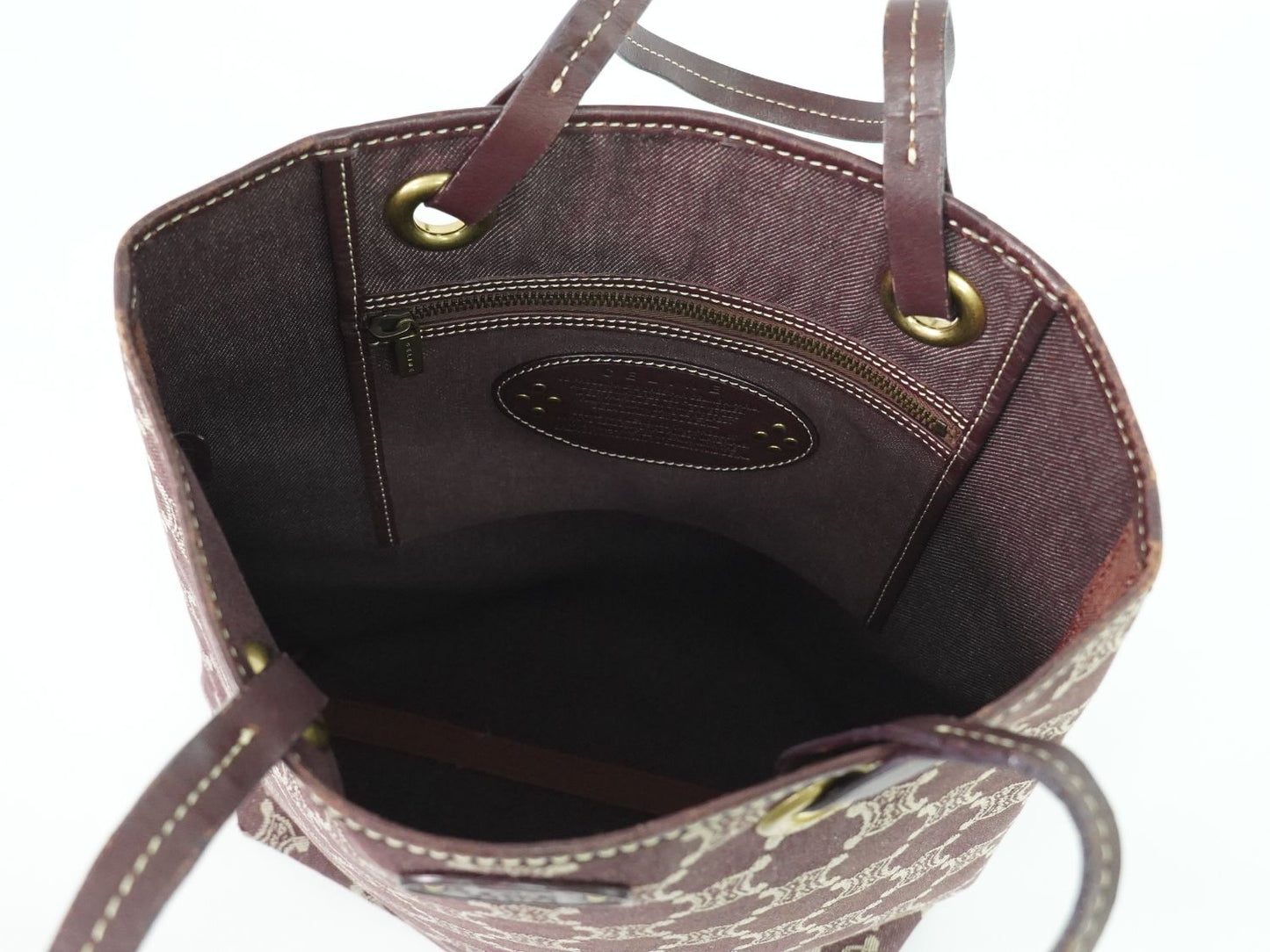 CELINE マカダム トートバッグ ボルドー