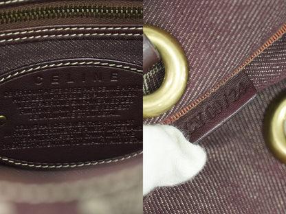 CELINE マカダム トートバッグ ボルドー