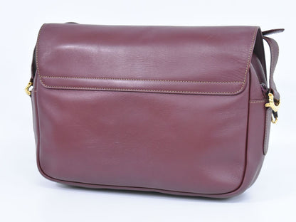 Cartier マストライン ショルダーバッグ ボルドー