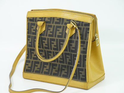 FENDI ズッカ 2WAY ショルダーバッグ ブラウン