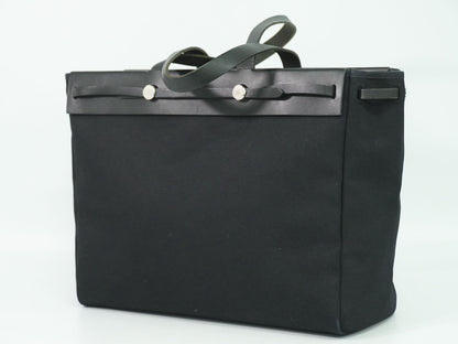 HERMES エールバッグ カバス GM トートバッグ □F刻 ブラック