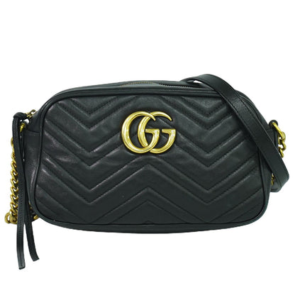 GUCCI GGマーモント ショルダーバッグ ブラック 447632