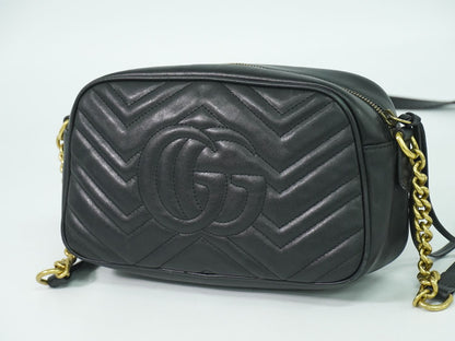 GUCCI GGマーモント ショルダーバッグ ブラック 447632