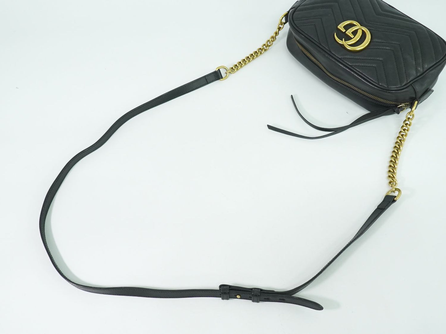 GUCCI GGマーモント ショルダーバッグ ブラック 447632
