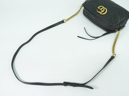 GUCCI GGマーモント ショルダーバッグ ブラック 447632