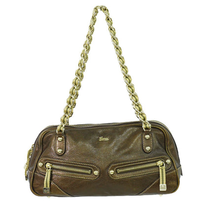 GUCCI ショルダーバッグ メタリックブラウン 152462