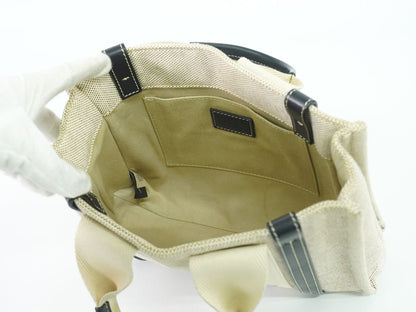 Chloe ウッディ スモール トートバッグ ベージュ ネイビー