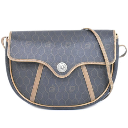 Christian Dior ハニカム柄 ショルダーバッグ ブラック