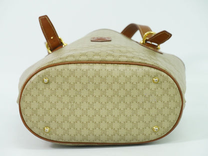CELINE マカダム ショルダーバッグ ベージュ