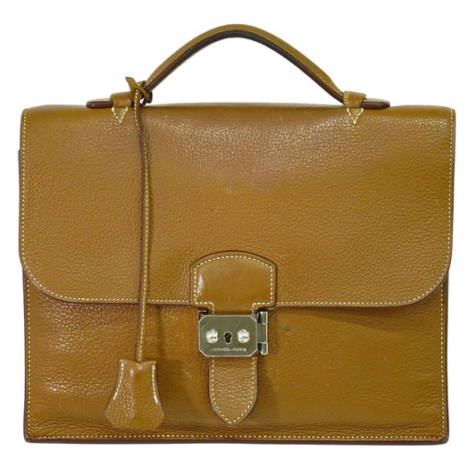 HERMES サック ア デペッシュ 27 ビジネスバッグ □L刻 ブラウン