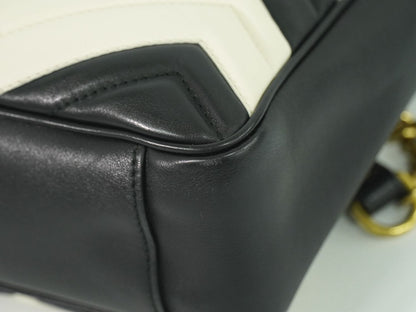 GUCCI GGマーモント ショルダーバッグ ブラック ホワイト 443501