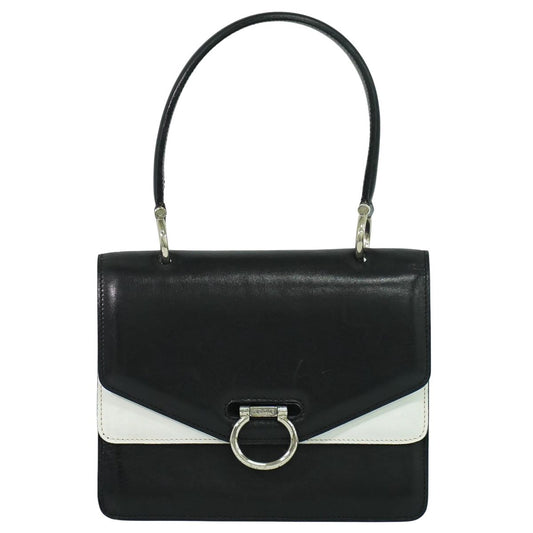 CELINE バイカラー ハンドバッグ ブラック ホワイト