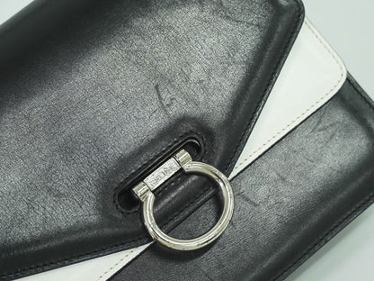 CELINE バイカラー ハンドバッグ ブラック ホワイト