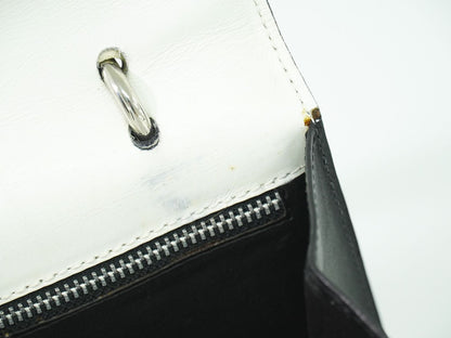 CELINE バイカラー ハンドバッグ ブラック ホワイト