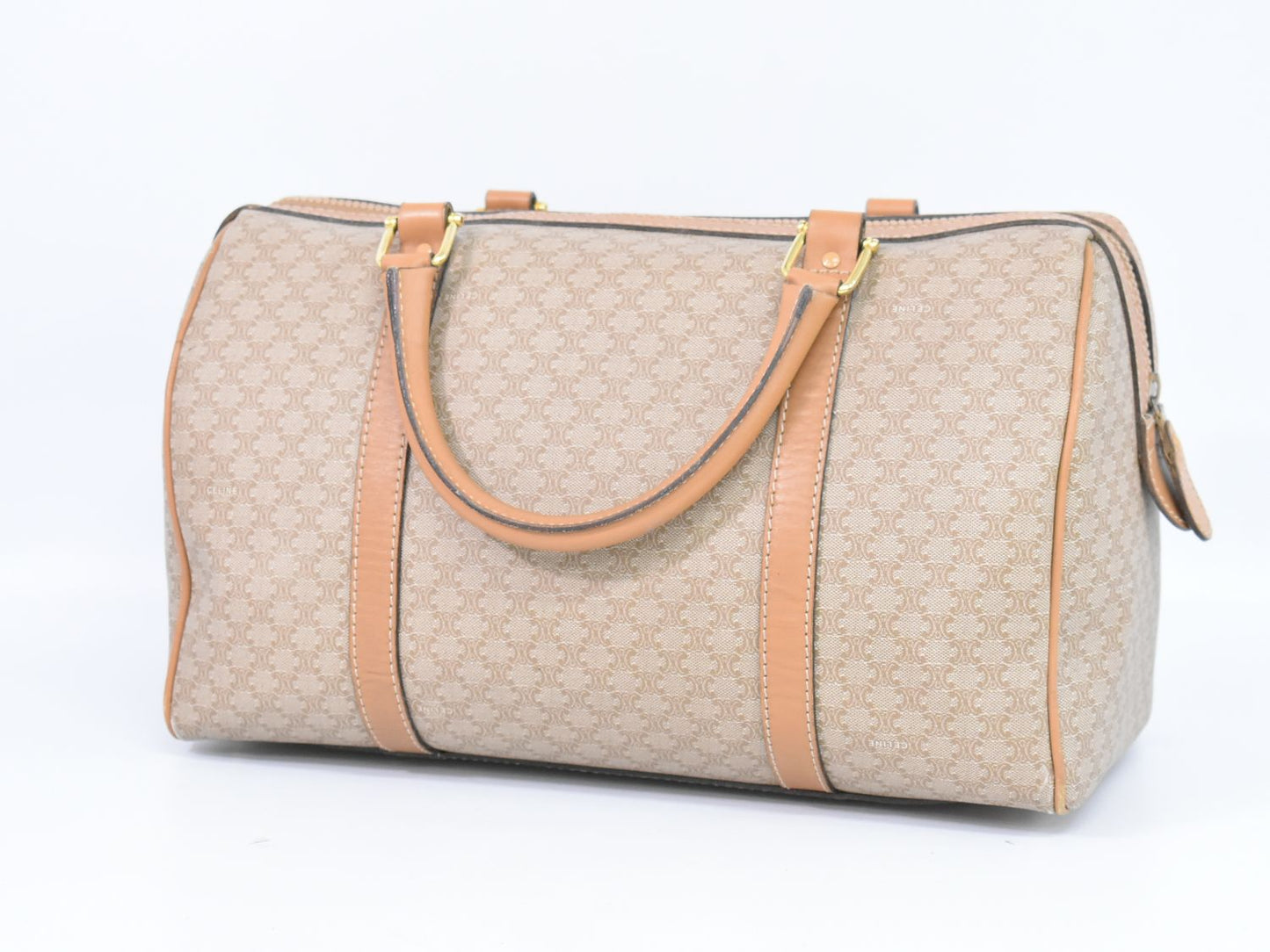 CELINE マカダム ボストンバッグ ベージュ