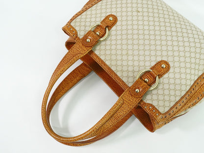 CELINE マカダム ショルダーバッグ ベージュ