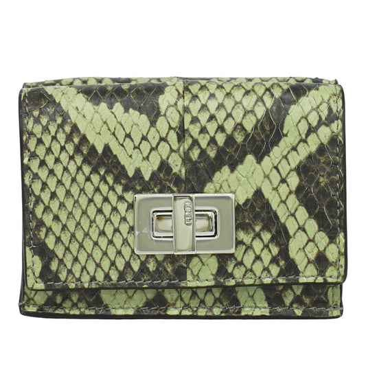 FENDI ピーカブー 折財布 グリーン系 ブラウン 8M0426