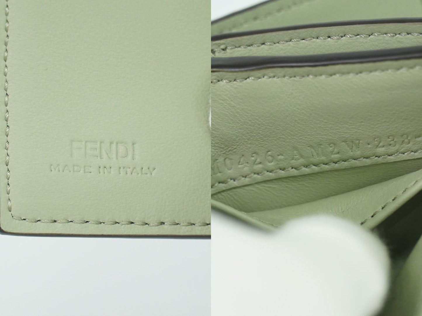 FENDI ピーカブー 折財布 グリーン系 ブラウン 8M0426