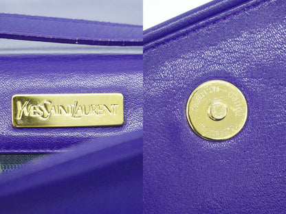 YVES SAINT LAURENT スタースタッズ ショルダーバッグ ブルー