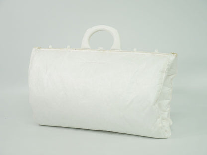 MM6 Maison Margiela リバースロゴ ハンドバッグ ホワイト