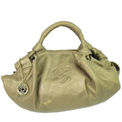 LOEWE ナッパアイレ ハンドバッグ ゴールド