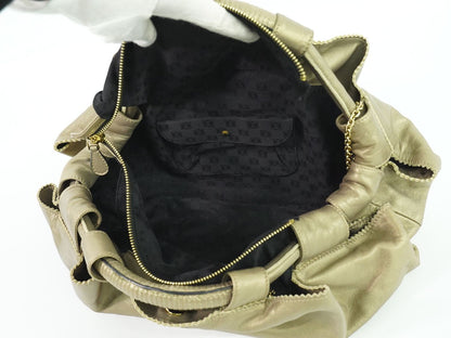 LOEWE ナッパアイレ ハンドバッグ ゴールド