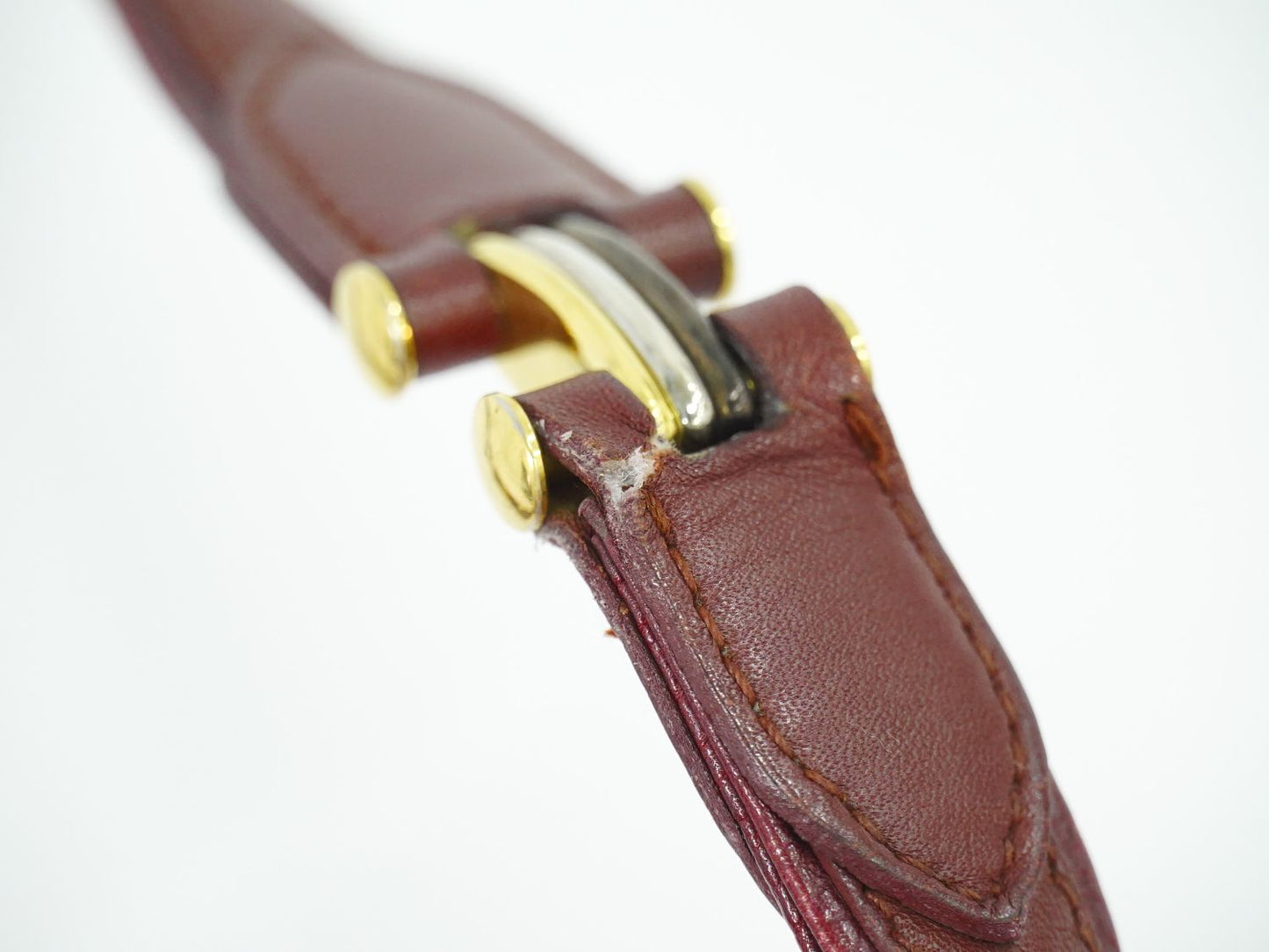 Cartier マストライン ショルダーバッグ ボルドー