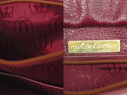 Cartier マストライン ショルダーバッグ ボルドー