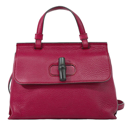 GUCCI デイリー バンブー 2WAY ショルダーバッグ ピンク 370831