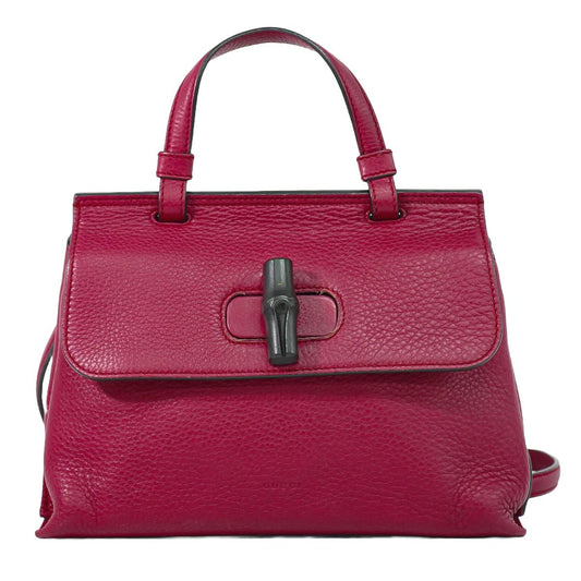 GUCCI デイリー バンブー 2WAY ショルダーバッグ ピンク 370831