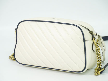 GUCCI GGマーモント ショルダーバッグ ホワイト 447632