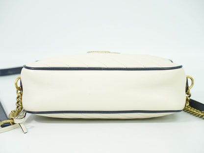GUCCI GGマーモント ショルダーバッグ ホワイト 447632