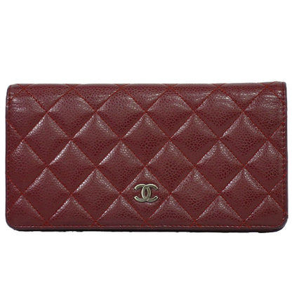CHANEL ココマーク マトラッセ 長財布 ボルドー