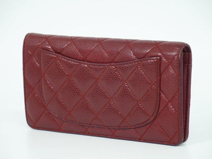 CHANEL ココマーク マトラッセ 長財布 ボルドー