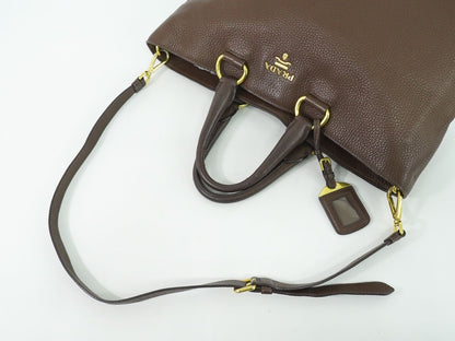 PRADA 2WAY ショルダーバッグ ブラウン