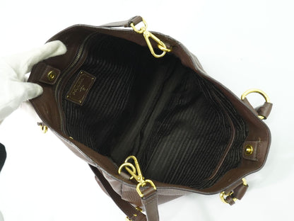 PRADA 2WAY ショルダーバッグ ブラウン