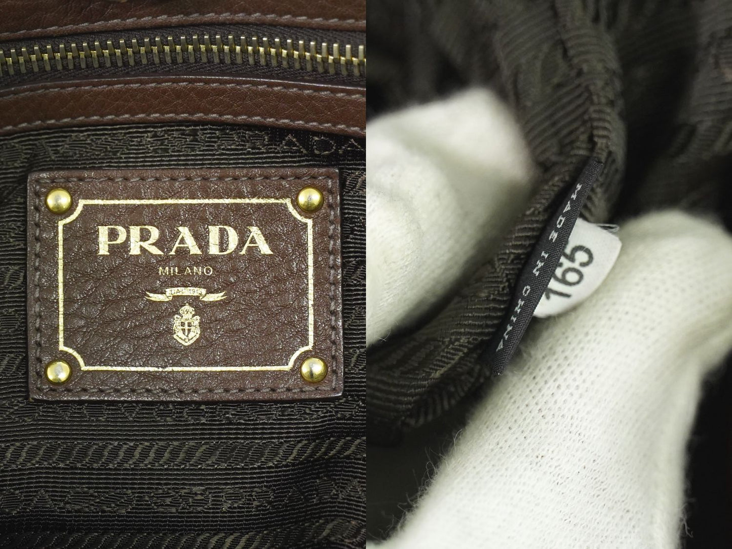 PRADA 2WAY ショルダーバッグ ブラウン