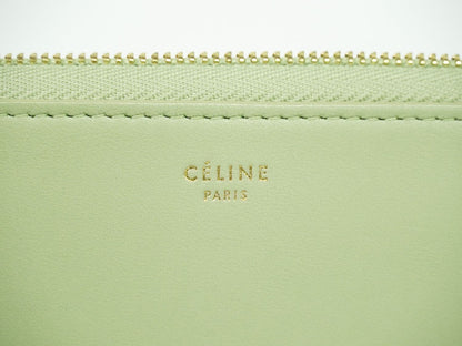 CELINE 長財布 ライトグリーン ブラック