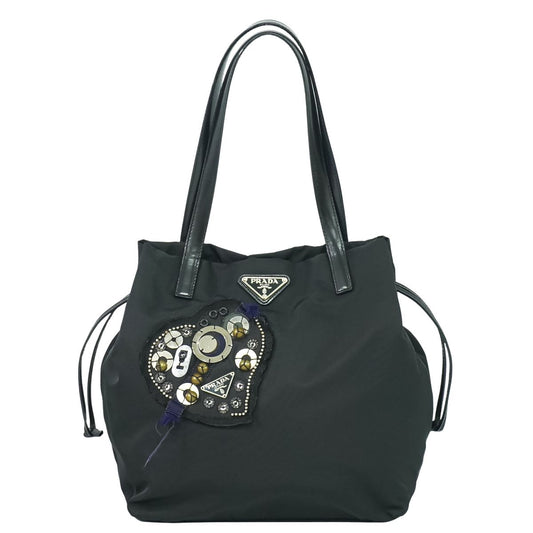 PRADA イブニング ハート トートバッグ ブラック