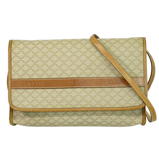 CELINE マカダム 2WAY ショルダーバッグ ベージュ