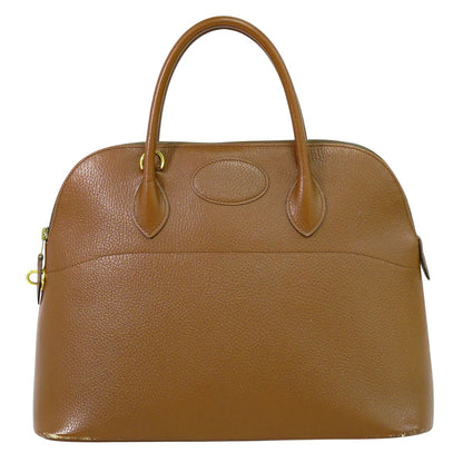 HERMES ボリード 35 ハンドバッグ 〇Z刻 ブラウン